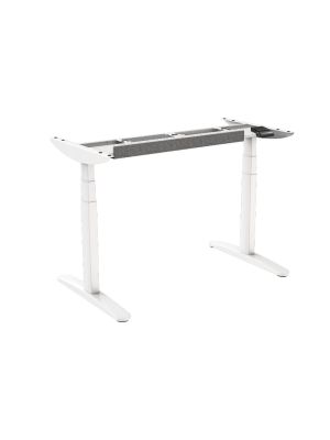 DESQ 1010 Elektrisch zit-sta bureau frame | 2 motoren | 3 kolommen | 125 KG | Heavy Duty | Wit