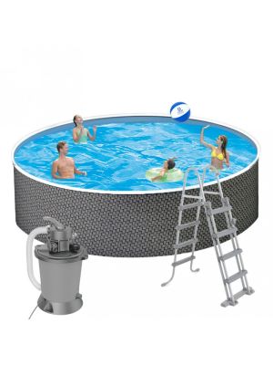Azuro Rattan Ø 360x120cm zwembad - complete set