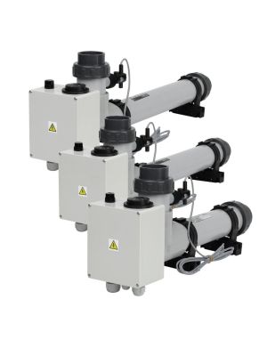 EOVTi-3 - 3 kW - 230 V - Titanium met regelklep - elektrische zwembadverwarming