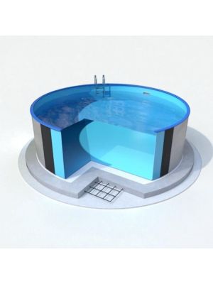 Ibiza Rond - 500x150cm - 0,80mm - onderrails - zwembad