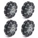 100mm Double Plastic Omni Wheel Center Bearing (Bearing Roller) (14058) set of 4