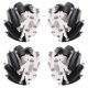 60mm Aluminum LEGO Compatible Mecanum wheels set( 2 Left, 2 Right) Basic - 14159