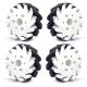 A set of 127mm Aluminium Mecanum Wheels Set Basic ( 2 Left, 2 Right) - 14198