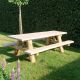 500cm - Robuuste Douglas Picknicktafel - Boomstam