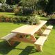400cm - gedeelde zitting Robuuste Picknicktafel - 12 persoons